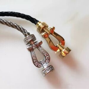 Fred Braided Bracelet Duo with Gold and Silver Caps